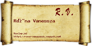 Róna Vanessza névjegykártya